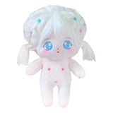 niannyyhouse 20cm Plush Doll Caramel Girl Humanoid Stuffed Body no Attribute 8in Normal Body Wearable Clothing Dress Up Gifts (1
