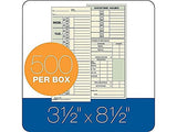 Tops 1291 Time Card For Pyramid Model 331-10, Weekly, Two-Sided, 3 1/2 X 8 1/2 (Box Of 500)