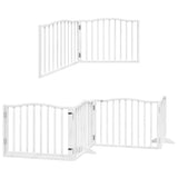vidaXL Dog Gate Set of 6 White Poplar Wood Foldable Dog Gate