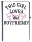 Udnag Ruled Notebook Diary Boyfriend | This Girl Loves Her Boyfriend, [A5 80Pages 80Gsm]
