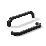 khtumeware 2-Pack 5 Inch Square Matte Black Cabinet Pulls, Solid Zinc Alloy Heavy-Duty Handles for Kitchen/Bathroom Cabinets, Dr