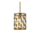 Living District Levante 1-Light Mid-Century Metal Pendant In Brass Finish