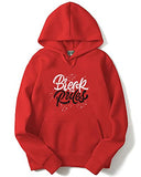 Adro Men'S Cotton Neck Hooded Sweatshirt (H21-M-Rul-Rd_Red_2Xl)