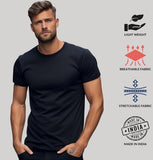 ADRO T Shirts Pack of 2 Mens Tshirts Cotton T Shirts for Men Tshirt T-Shirts Combo T Shirts Tshirts for Men Plain Solid Tshirts Black Olive Tshirt for Men RCM2-PLN-BL-OL-M,Black,Olive