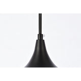 Living District Nora 1-Light Mid-Century Aluminum Pendant In Black Finish