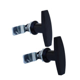 2Pcs T Handle Lock Cam Lock Swing Knob for Drawer Cabinet Door Lock Electrical Panel Door Latches keyless Locking Device Black