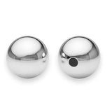 100pcs 8mm Seamless Smooth Loose Round Beads Sterling Silver Plated Brass Metal Spacer for DIY Craft Jewelry Making CF11-8