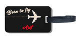 Arif Born To Fly Name Luggage Tag Customised Personalized Tour Travel Tag 01