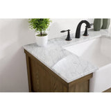 Elegant Decor Clement 36 Wood Single Bathroom Vanity In Green