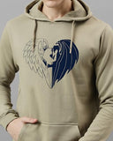 Adro Men'S Cotton Neck Hooded Sweatshirt (H24-Devi-Be-L_Beige)