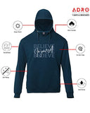 Adro Men'S Cotton Neck Hooded Sweatshirt (H22-M-Inv-Sb_Teal_M)