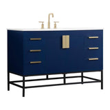 Elegant Decor Indoor Modern Under Sink Bathroom Fixtures Storage Organizer Cabinet 24 Inch Single Bathroom Vanity - Natural Oak