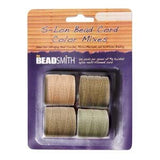 Beadsmith SLon Bead Cord Tex210 4/PkgWarm Neutrals