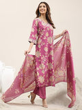 Libas Women'S Silk Blend Kurta Set (400339 Pink S