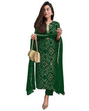 Anni Designer Women'S Rayon Blend Straight Printed Kurta With Pant & Dupatta (Turae Green-Vks01_4Xl_Green_Xxxx-Large),Green,4XL