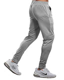 Eyebogler Mens Regular Fit Full Elastic Track Pant Silver,SilverApparel,30