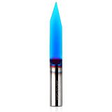EANOSIC 30 Degree V Groove Router Bit 1/4 Inch Shank, Nano Blue Coated Solid Carbide V Router Bit for CNC Engraving and Carving