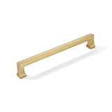 khtumeware 10 Pack 8inch(203mm) Hole Center Brushed Brass Cabinet Pulls Heavy-Duty Satin Brass Cabinet Hardware Pulls for Kitche