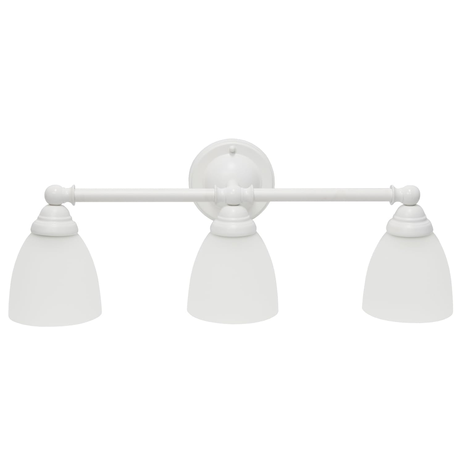 All The Rages Essentix 3-Light Metal & Glass Vanity Fixture In White