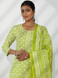 Libas Women'S Pure Cotton Kurta Set (49057_Green Green Xs