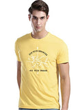 Adro Die With Memories Not With Dreams Mens Printed T-Shirt (M, Light Yellow)