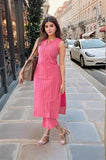Gosriki Women'S Rayon Viscose Printed Straight Kurta With Pant (Manada Pink-Vks01-Gs_S_Pink_Small),Pink,,B0F8Q9C1BR