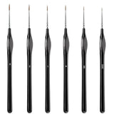 Levin 6 Pcs Miniature Paint Brushes,Fine Paint Brushes Detail Paint Brushes With Ergonomics Grip Handles Fine Tip Paint Brush Fo