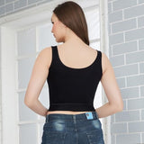 Trylo Tank Crop Top - Black - S,BLACK,,B0D7VSWDCM