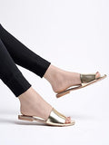 Shoetopia Girls Flat-153 Golden Flat Sandal - 6 Uk (Girls-Flat-153-Golden),Golden,6,B0CQK3GY52
