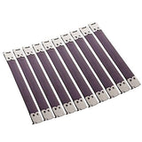 ATORSE 2x10x Shrapnel Purse Making Supplies Metal Frame Kiss Clasp 12x1.4 cm Silver