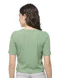 Fyltr Women'S Regular Fit T Shirt (Fylss25Wkt-1010_Moss Green,Moss Green,Moss Green,2Xl