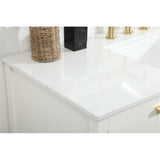 Elegant Decor Larkin 48 Solid Wood Mdf Single Bathroom Vanity In White