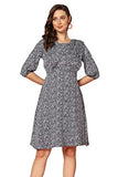 Dhruvi Trendz Womens Rayon Women Western Dresses Regular Fit Western Dress (Dt-Wd1080_Blue_Xl), Casual Dress