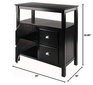 Winsome Wood Timber Buffet, Black