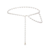 1Pcs Pearl Waist Chain, Double Layer OType Chain Faux Pearl Waist Belt Adjustable Faux For Women Chic Elegant Evening Beach Par