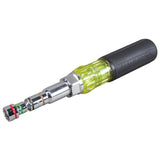 Klein Tools 32807MAG 7in1 Nut Driver, Magnetic Driver has SAE Hex Nut Sizes 1/4 to 9/16Inch, Cushion Grip Handle for Added To