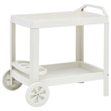 vidaXL - Outdoor Weather Resistant Beverage Cart in Plastic with Wine Glass Holder- No Assembly Required - 27.2x20.9x28.3 Configuration-Used Condition