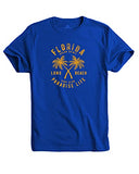 Adro Florida Paradise Life Mens Printed T-Shirt (S, Royal Blue)