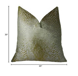Plutus Brands Plutus Hidden World Gold Handmade Throw Pillow, 20 X 20