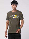 Adro Men'S Graphic Printed 100% Cotton T-Shirt - Regular Fit, Printed T-Shirts For Men (Rn24-Cmp-Ol_Olive_Xl)