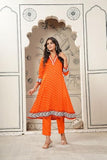 Gosriki Women'S Rayon Viscose Anarkali Printed Kurta With Pant (Karidos Orange-Vks09-Gs_L_Orange_Large),Orange,,B0F8ZSBZQ2