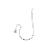 Beadalon Ear Wires, 1.5 mm / 0.06 in, Ball, Silver Plated, 12 pc