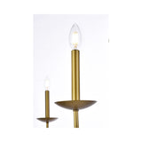 Living District Cohen 6-Light Mid-Century Style Metal Pendant In Brass Finish