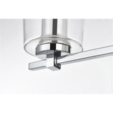 Living District Kacey 4-Light Iron & Glass Bath Sconce In Chrome/Clear