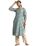 Libas Women'S Silk Regular Kurta (29217_Blue
