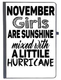 Udnag Ruled Notebook Diary Girls, November | November Girls Are Sunshine Mixed With, [A5 80Pages 80Gsm]