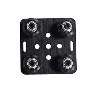 Zeelo Mini V Gantry Rod Plate with Wheel for V-Slot Aluminum Profile 3D Printer Accessories Parts Set for CNC Kossel Nema 23 Bla