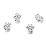 40pcs Cute Love Angel Large Hole Religious Beads (4.5mm Hole) Antique Silver