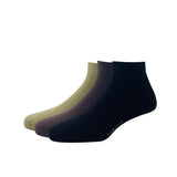 Van Heusen Mens Cotton Ankle Length Socks (Pack Of 3) Black, Beige, Brown