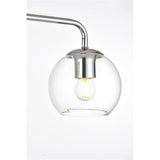 Living District Genesis 4-Light Iron & Glass Bath Sconce In Chrome/Clear